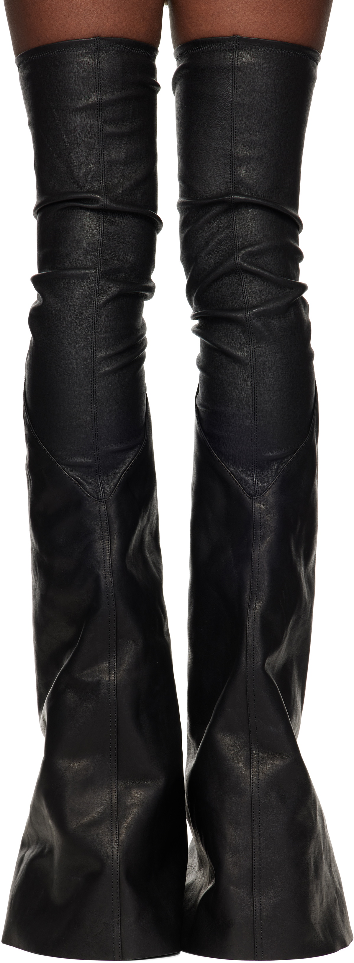 Rick Owens Black Porterville Cargowedge Boots Rick Owens