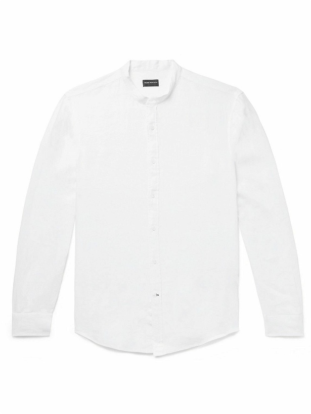 Photo: Club Monaco - Slim-Fit Grandad-Collar Linen Shirt - White