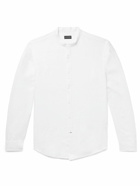 Club Monaco - Slim-Fit Grandad-Collar Linen Shirt - White