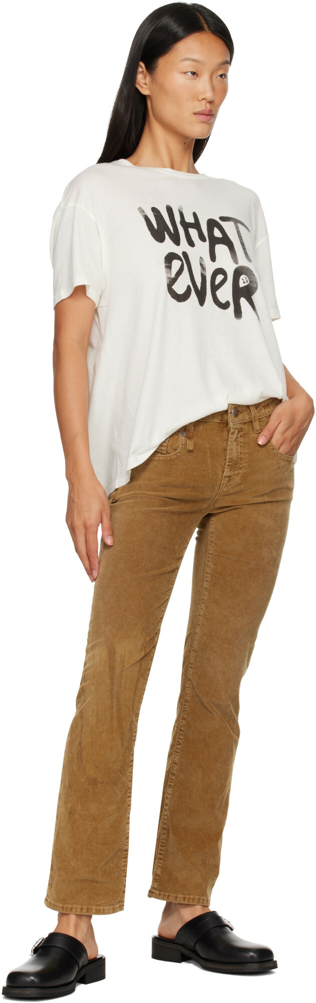 R13 Brown Boy Kick Trousers