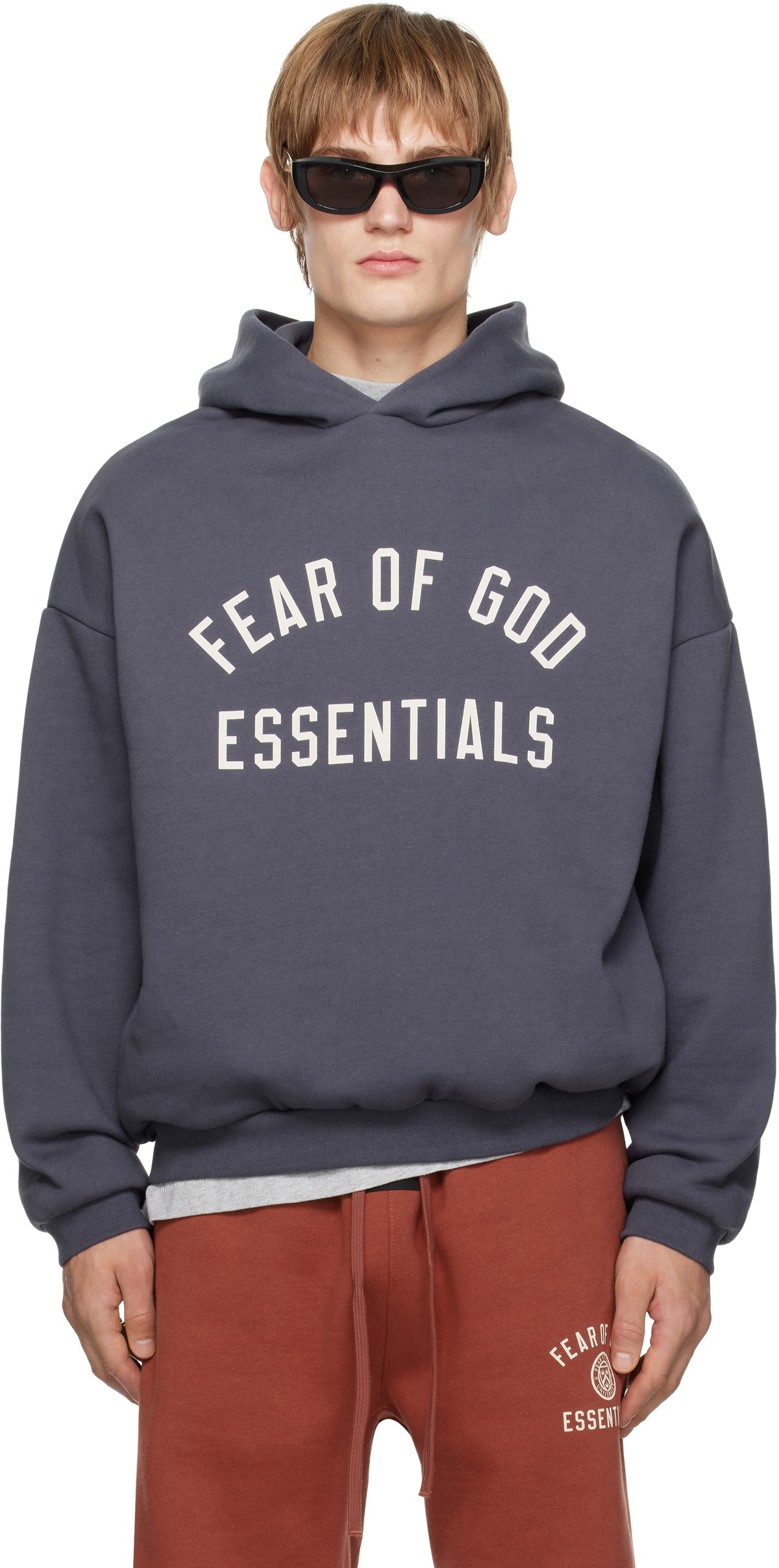 Fear of God ESSENTIALS Navy Fleece Hoodie