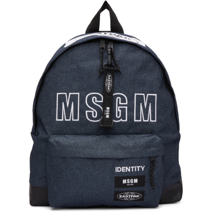 Photo: MSGM Blue Eastpak Edition Logo Backpack