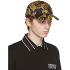 Versace Jeans Couture Black and Yellow Barocco Cap