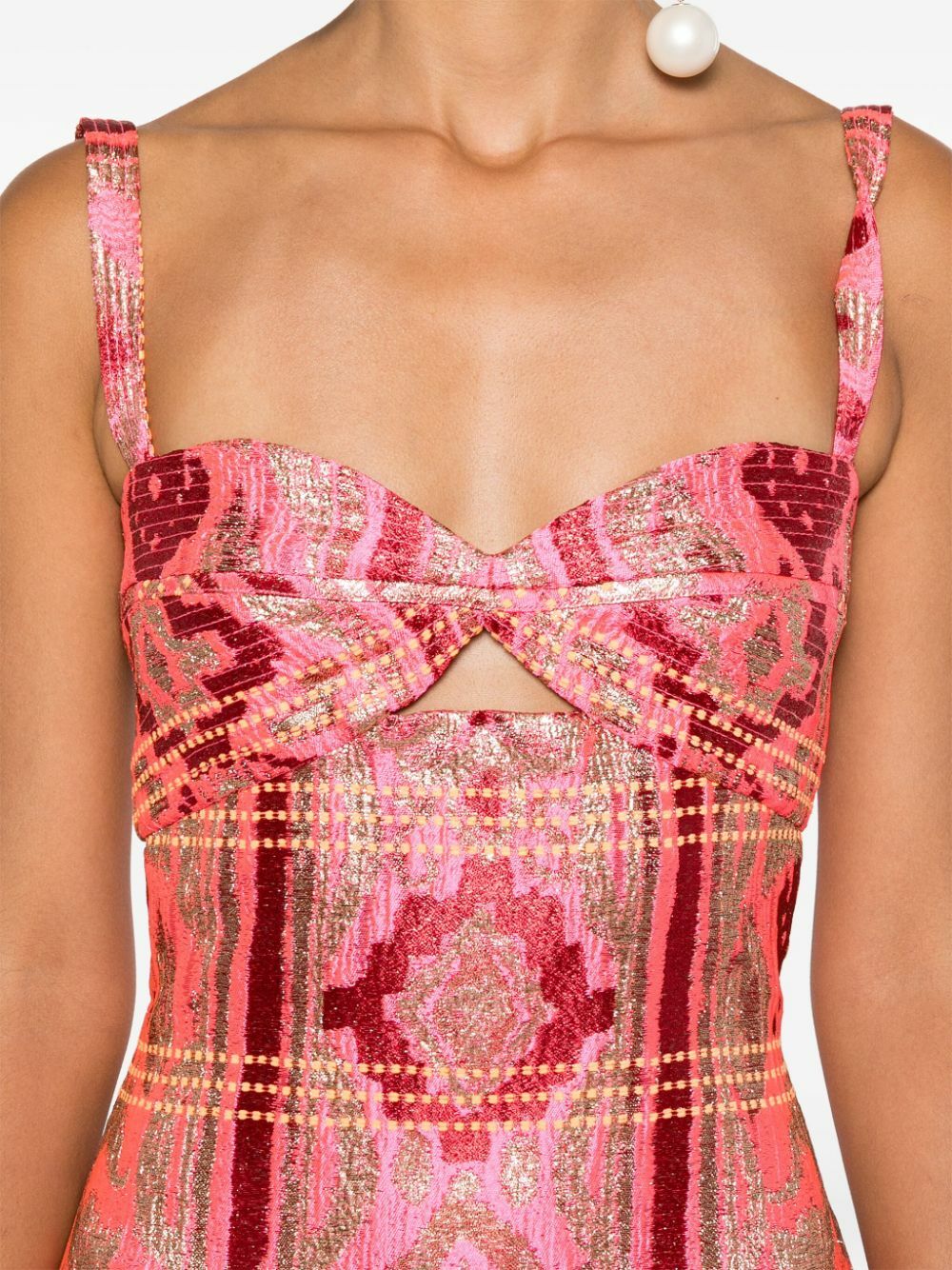 johanna ortiz pink dress Johanna Ortiz Exclusive Draped Stretch-silk Maxi Dress In Pink