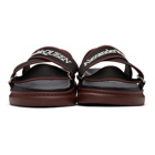 Alexander McQueen Black and Burgundy Oversized Hybrid Sandals