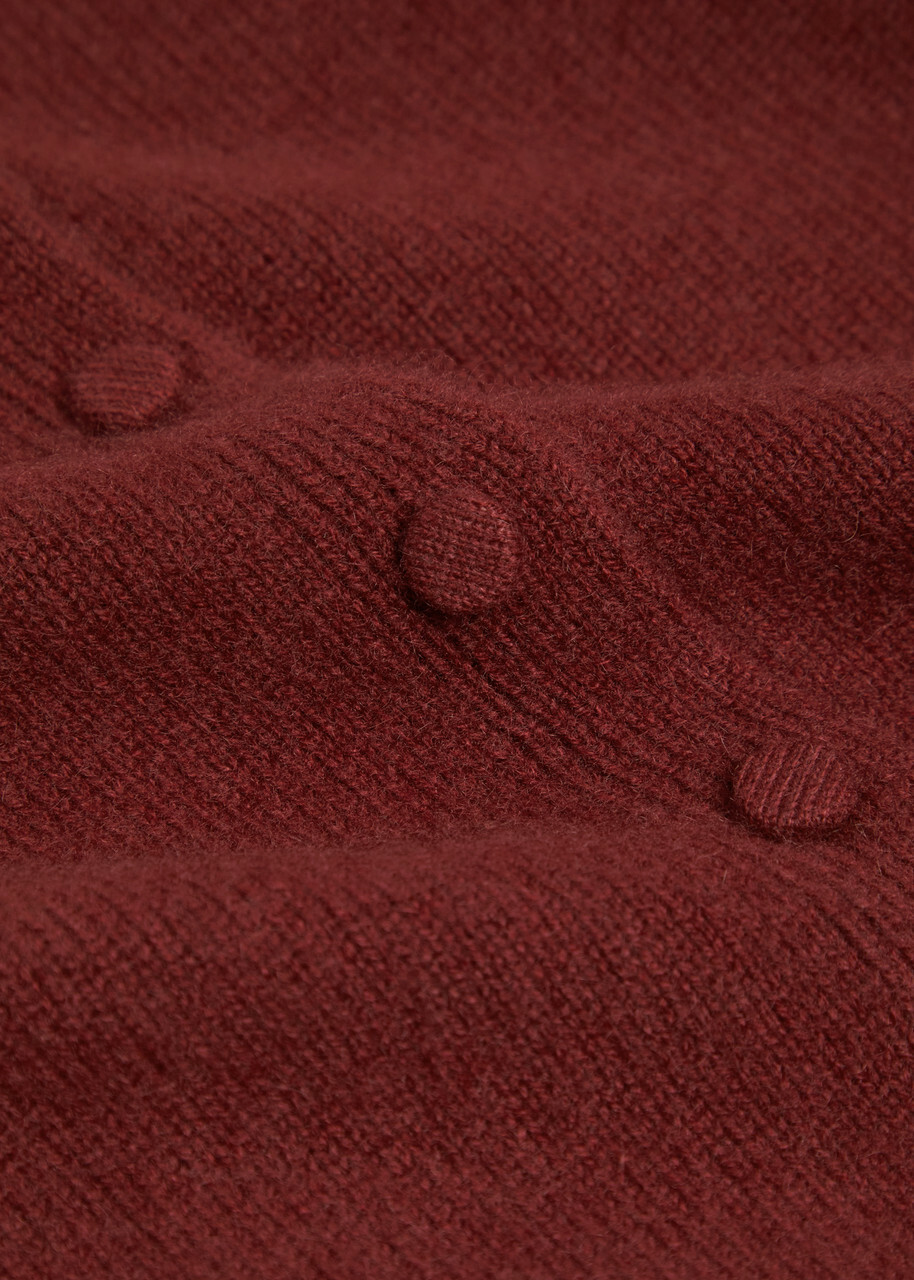 Reformation Clara Cashmere Cardigan Dark Red