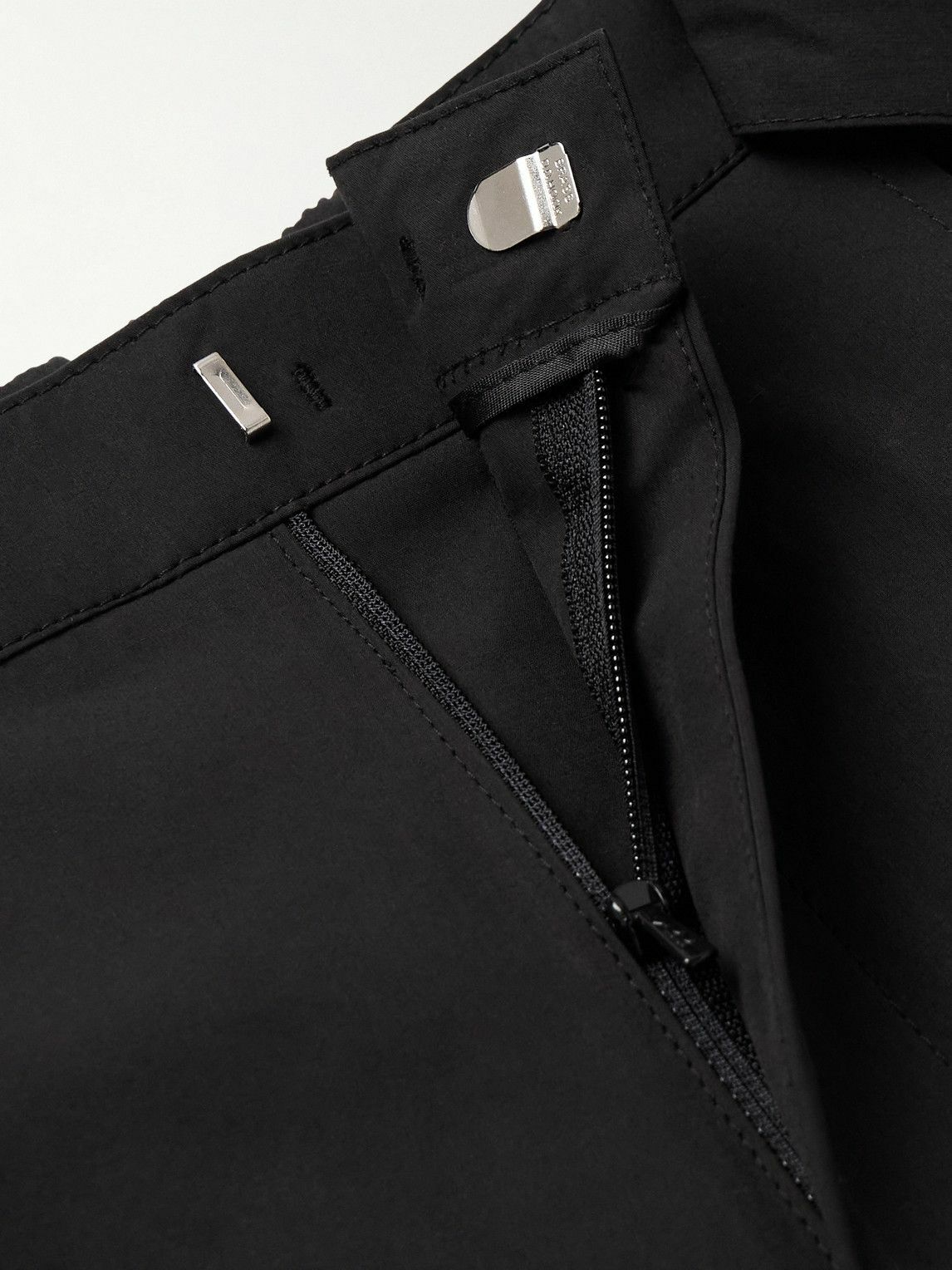 Amomento - Straight-Leg Belted Pleated Poplin Trousers - Black