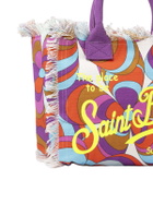 MC2 Saint Barth Cotton Canvas Vanity Tote Bag With Daisy Print