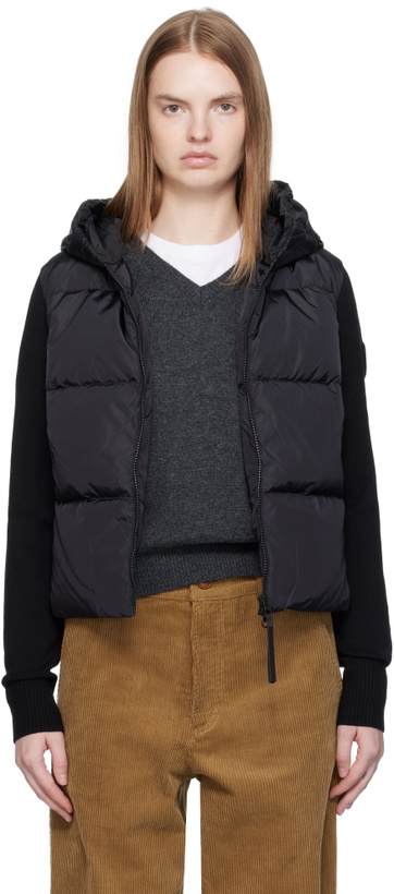 Photo: Canada Goose Black HyBridge Wide Quilt Knit Down Jacket