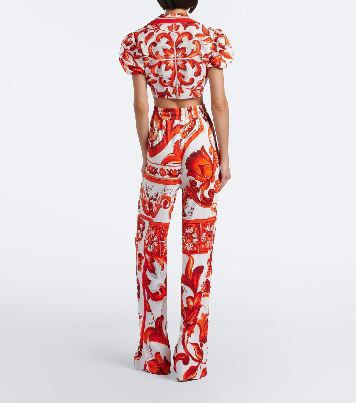 Dolce&Gabbana Majolica wide-leg pants
