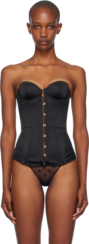 Photo: Agent Provocateur Black Mercy Satin Corset