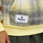 Butter Goods Men's Heavyweight Plaid Hoody in Charcoal/Zest