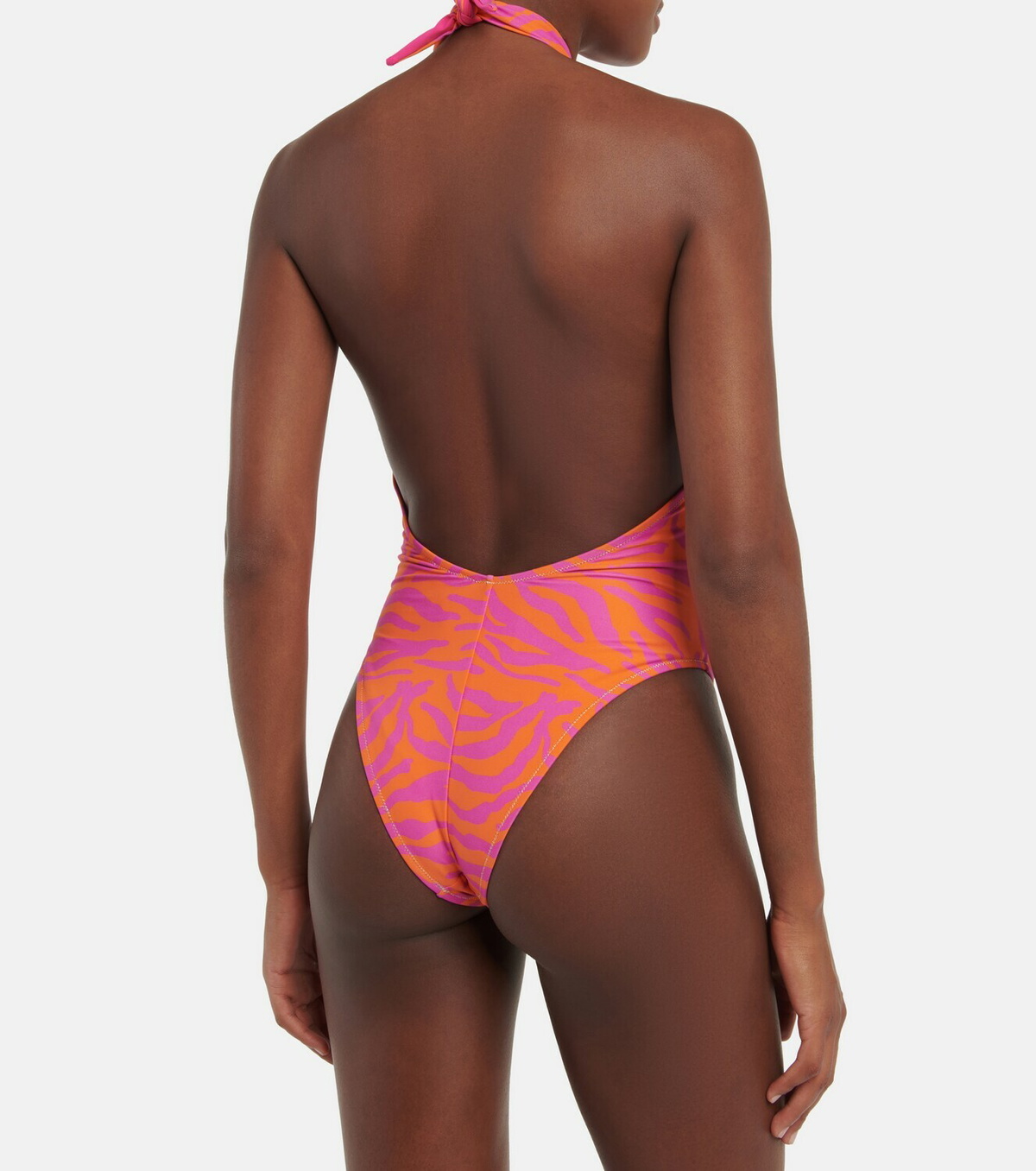 Reina Olga Italian Stallion zebra-print swimsuit