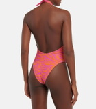 Reina Olga Italian Stallion zebra-print swimsuit