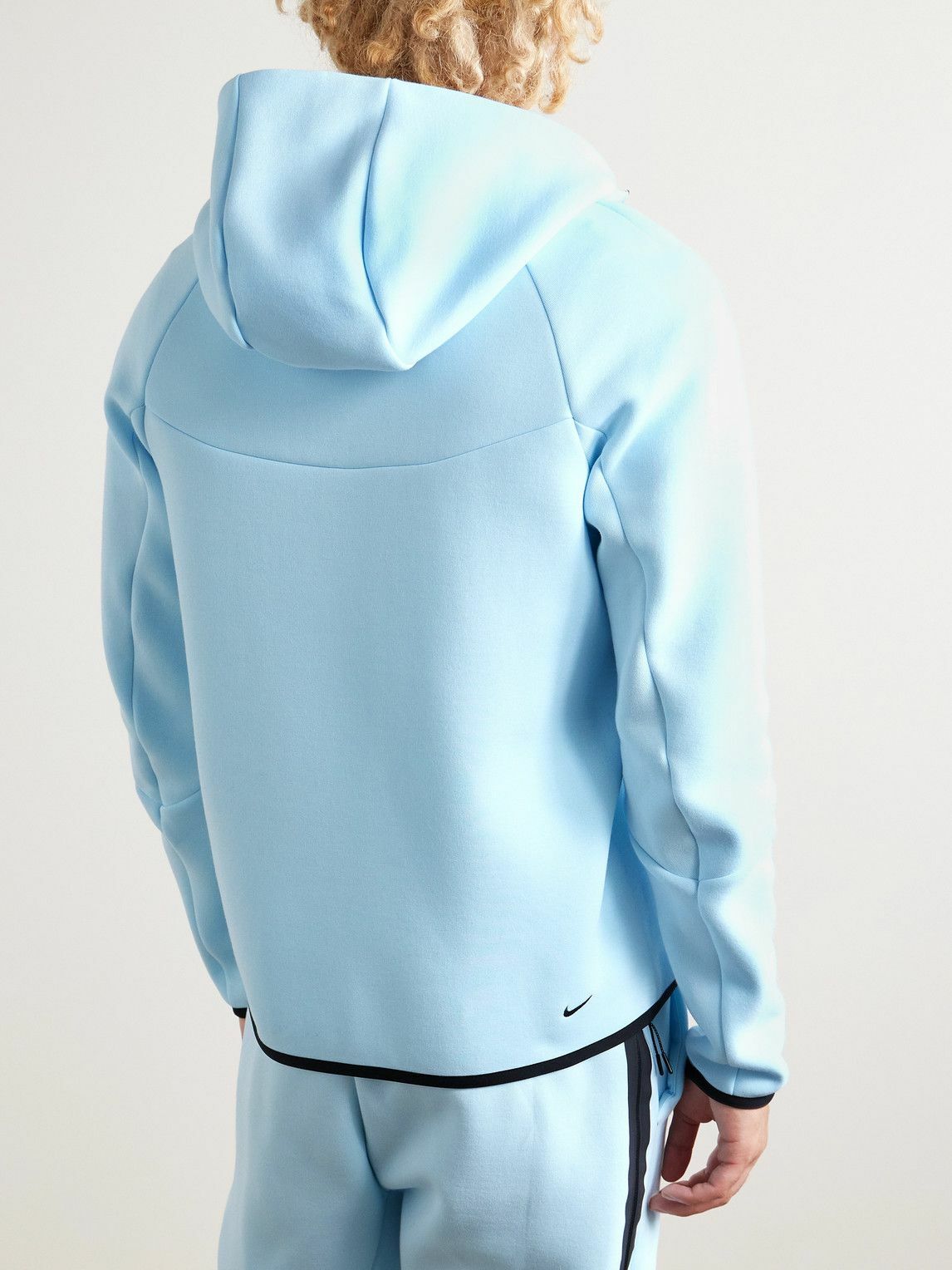 Nike - Windrunner Logo-Print Cotton-Blend Tech Fleece Zip-Up