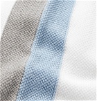 Tod's - Striped Cotton-Piqué Polo Shirt - White