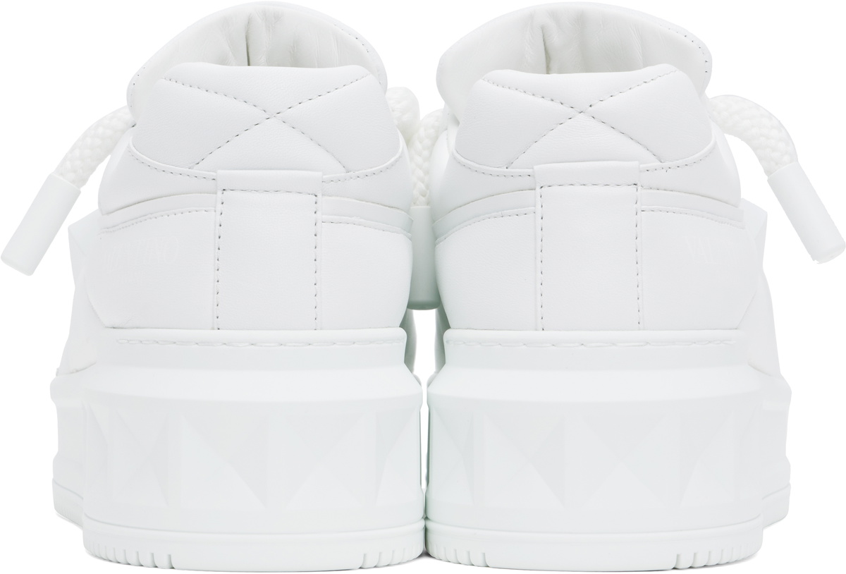 Valentino Garavani White One Stud XL Nappa Leather Low-Top