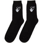 Off-White Black Hand Logo Socks