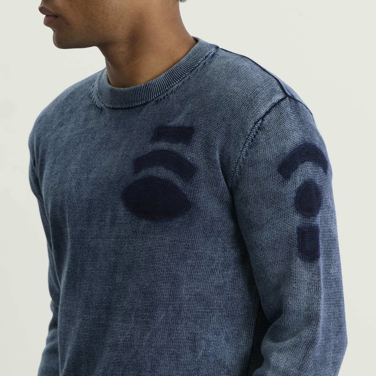 Diesel Men's 7G Patches Knit Jumper in Peacoat