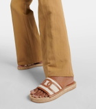 Tod's Leather-trimmed sandals