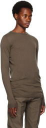 Rick Owens Brown Biker Level Sweater