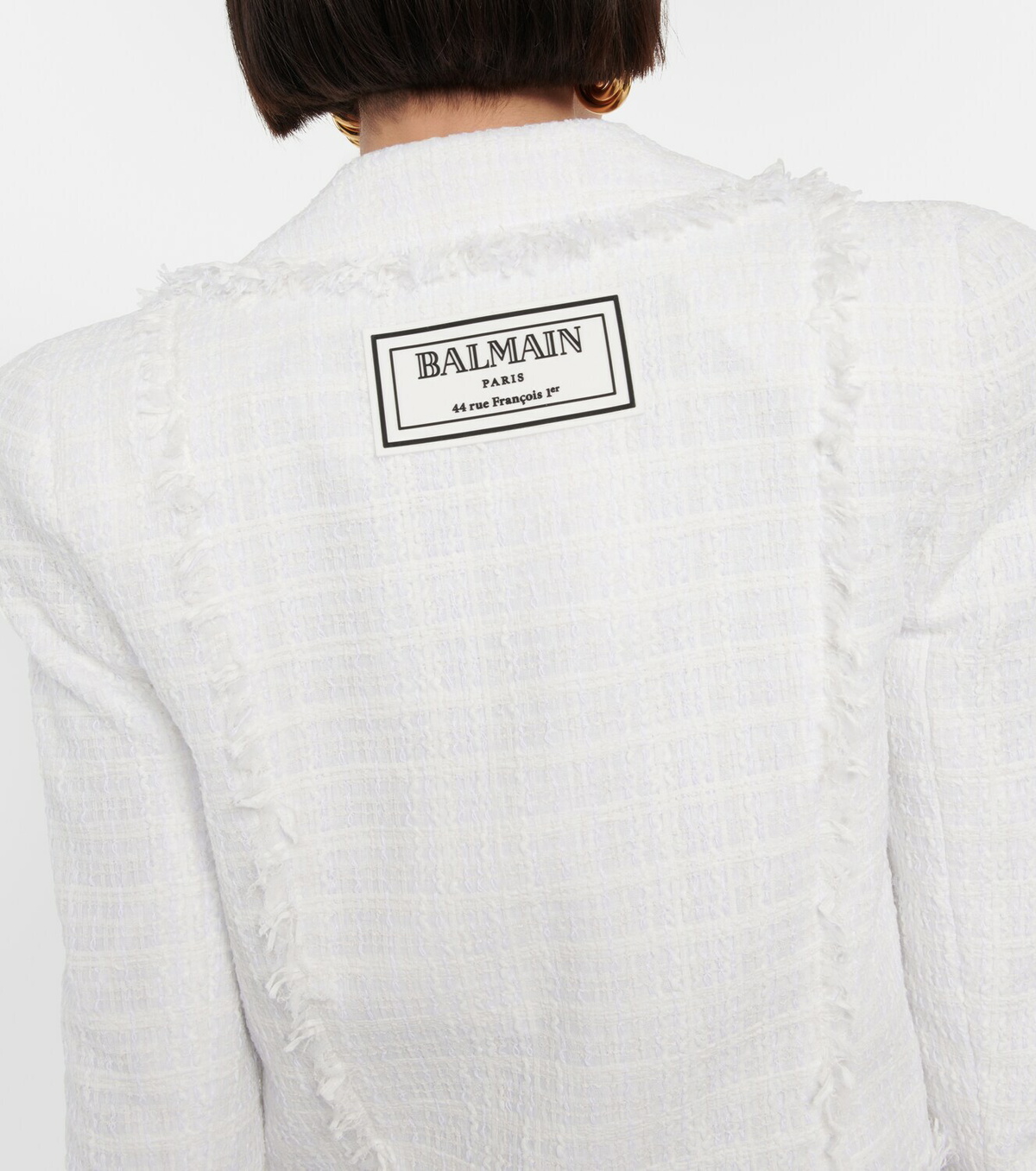 Balmain Fringe-trimmed tweed jacket Balmain