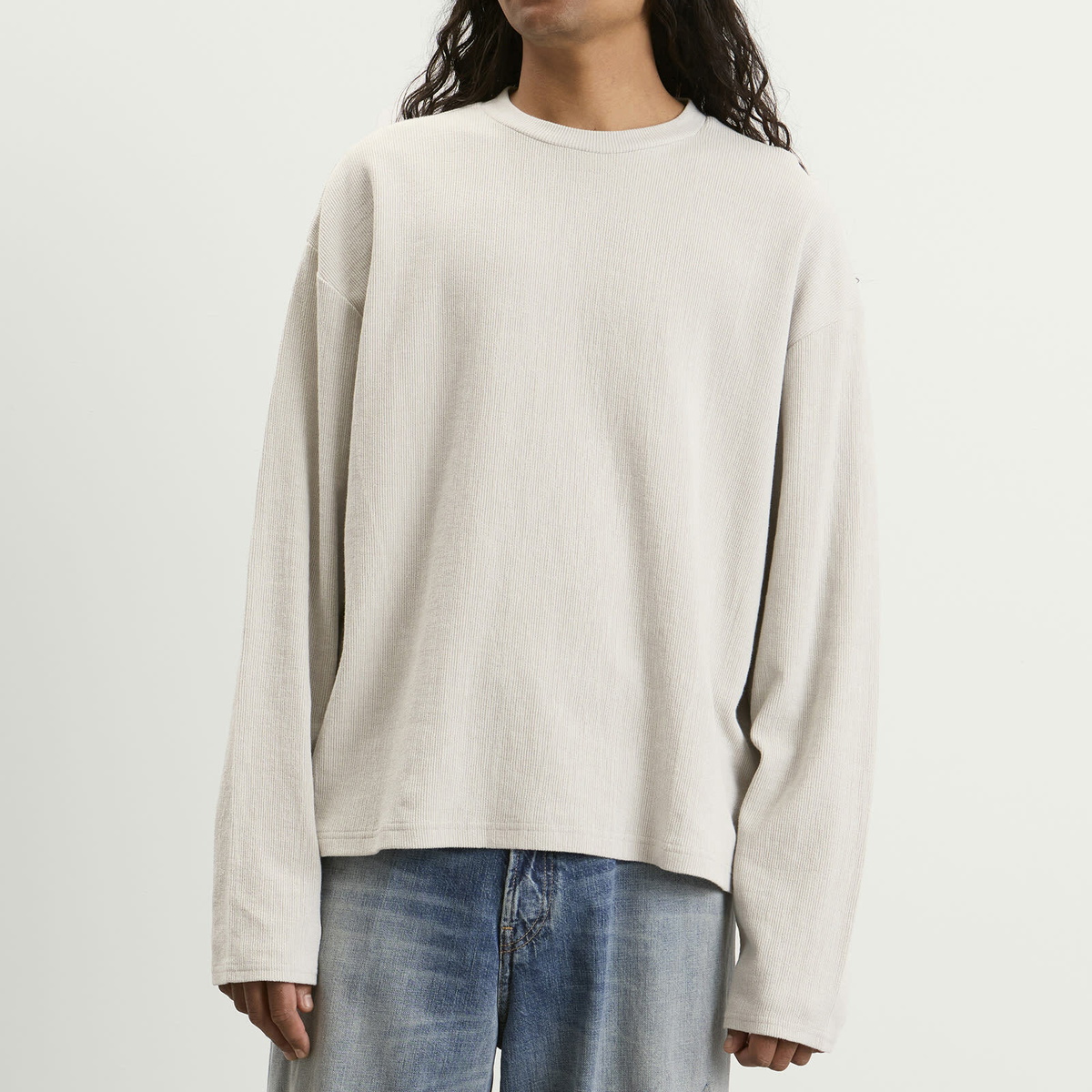 Won Hundred Men's Steven Long Sleeve Ribbed T-shirt in Dawn Blue