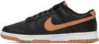 Nike Black & Tan Dunk Low Retro Sneakers
