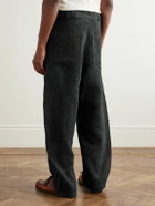 Kartik Research - Kantha Fauji Straight-Leg Cotton Trousers - Black