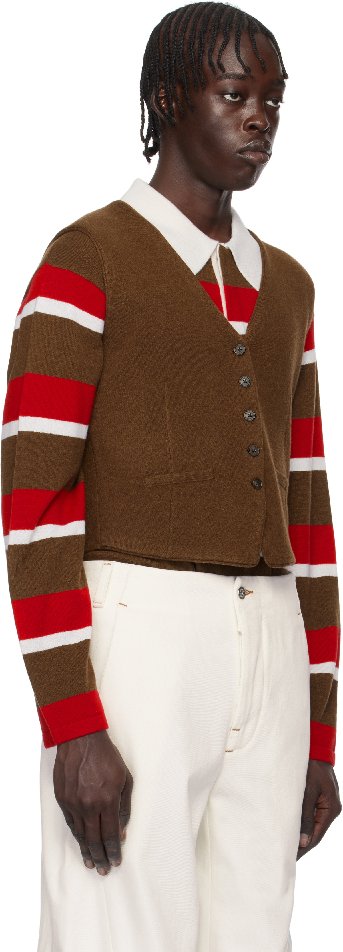 Guest in Residence Brown Tailored Vest