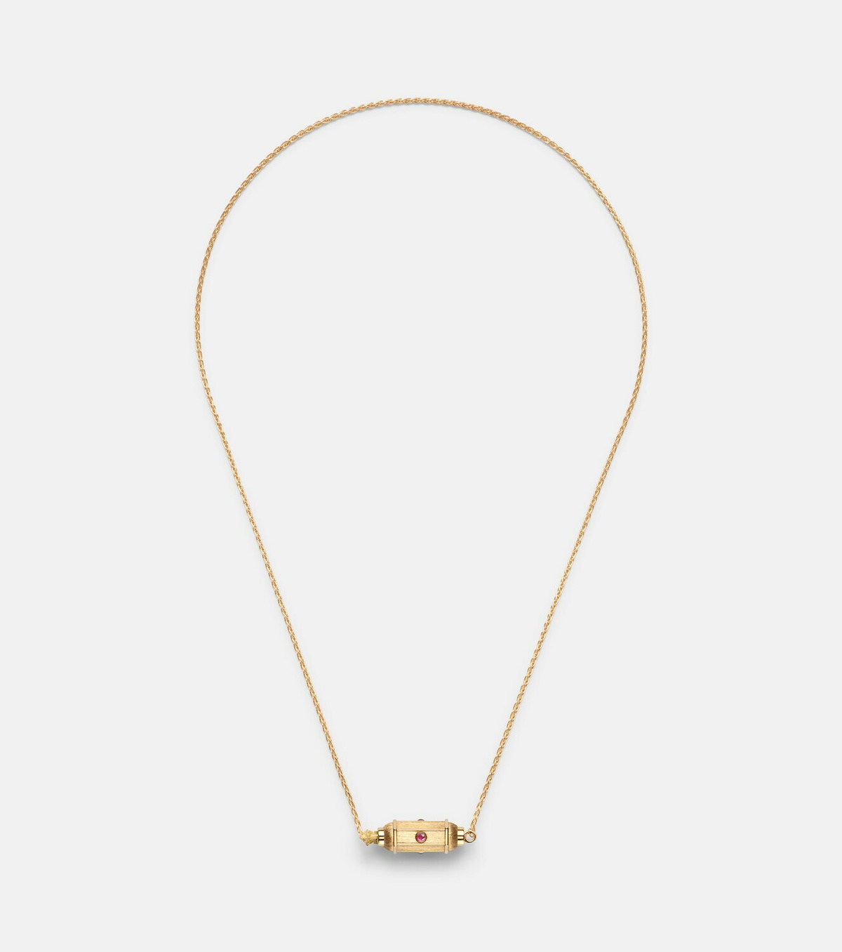 Marie Lichtenberg Coco Micro 18kt gold necklace with rubies