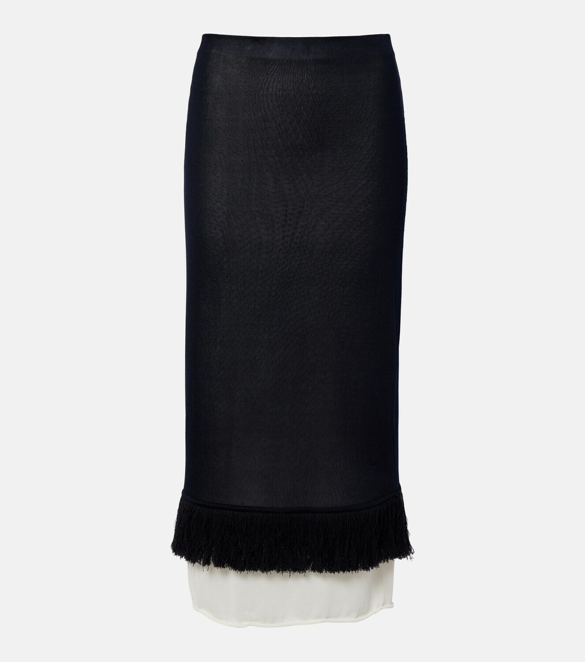 Bottega Veneta Knitted silk midi skirt