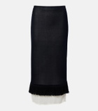 Bottega Veneta Knitted silk midi skirt