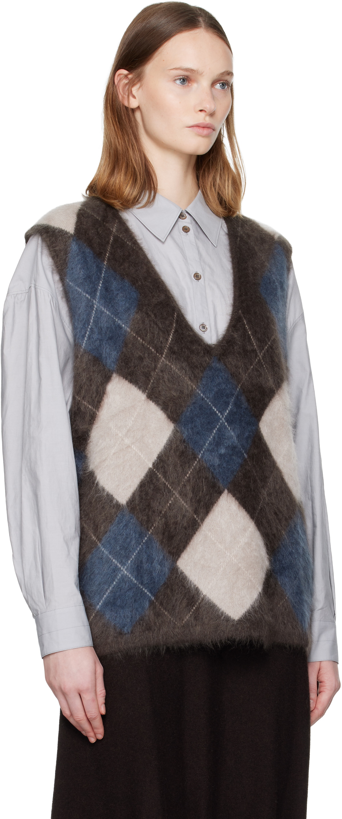 LISA YANG Brown Amelly Sweater Vest