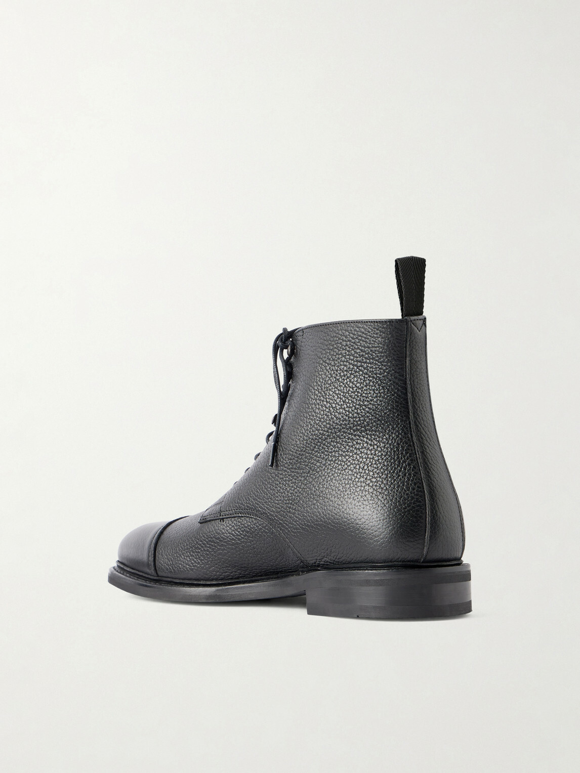 MORJAS - Jumper Leather Lace-Up Boots - Black