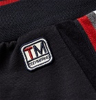 Z Zegna - Tapered Stripe-Trimmed Loopback TECHMERINO Wool-Jersey Sweatpants - Men - Navy
