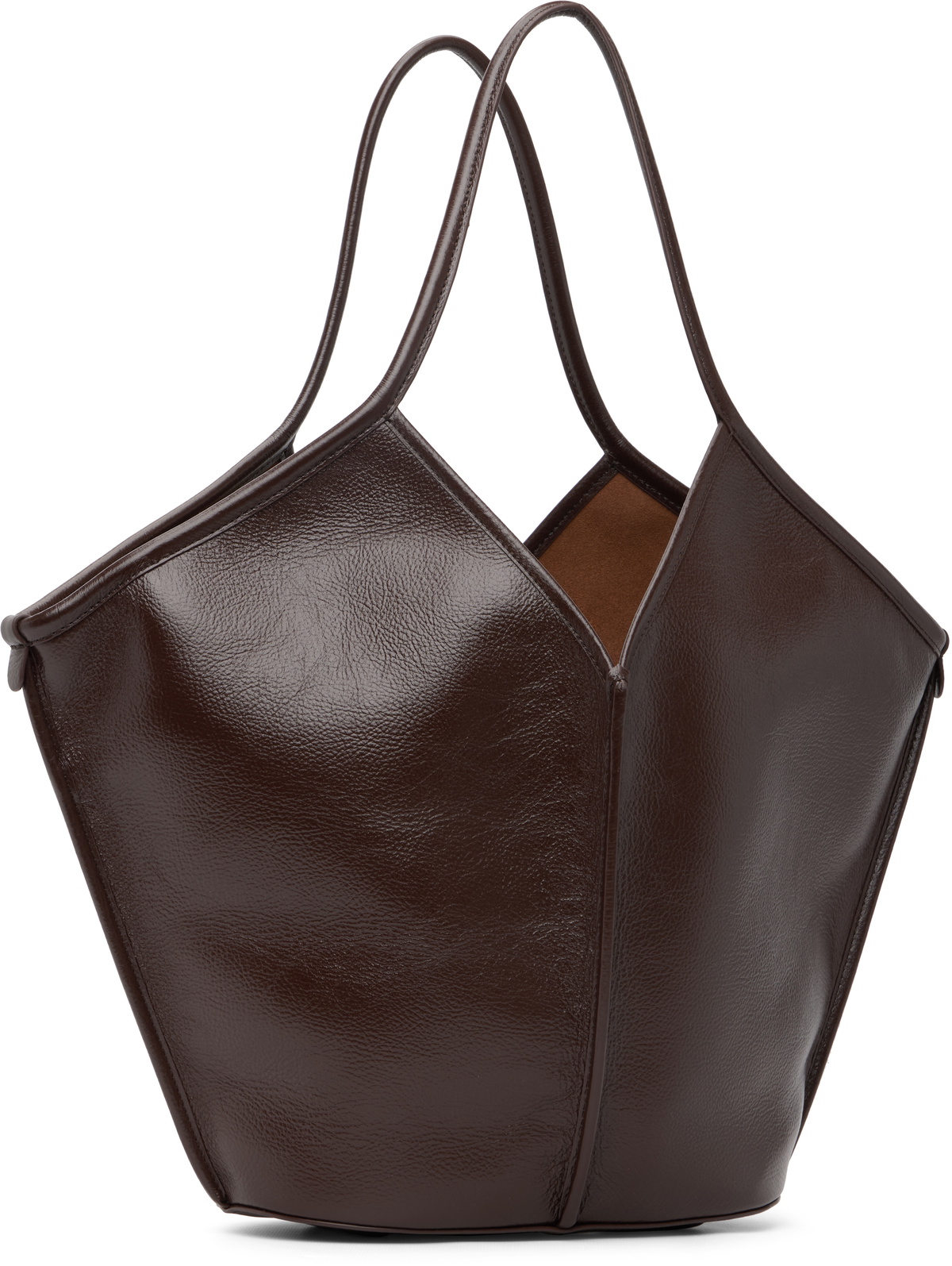 HEREU Brown Calella Distressed Tote