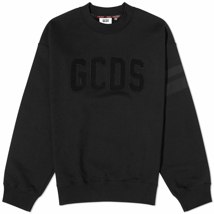 Photo: GCDS Men's Velvet Logo Sweater in Black