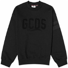 GCDS Men's Velvet Logo Sweater in Black