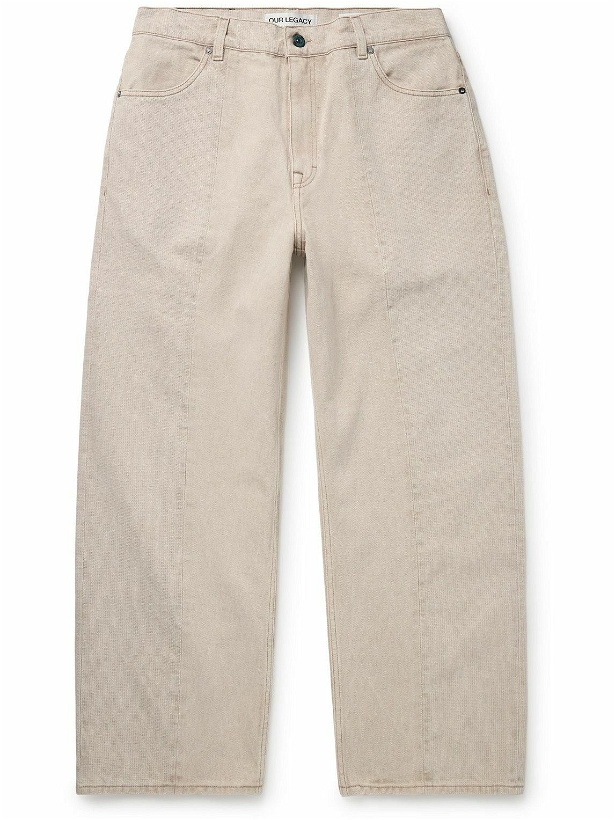 Photo: Our Legacy - Fatigue Wide-Leg Twill-Panelled Jeans - Neutrals