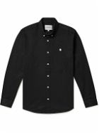 Carhartt WIP - Madison Button-Down Collar Logo-Embroidered Cotton-Twill Shirt - Black