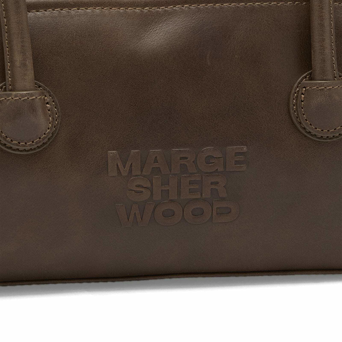 MARGESHERWOOD Women's Soft Boston EW Bag in Washed Brown Pull-Up 
