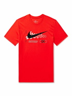Nike Running - Eliud Kipchoge Logo-Print Dri-FIT Running T-Shirt - Red
