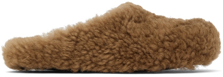 Photo: Marni SSENSE Exclusive Brown Shearling Fussbett Sabot Slippers