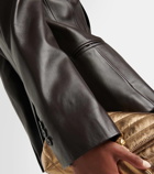Frame Single-breasted leather blazer