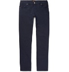 Tod's - Slim-Fit Stretch-Cotton Twill Trousers - Men - Navy