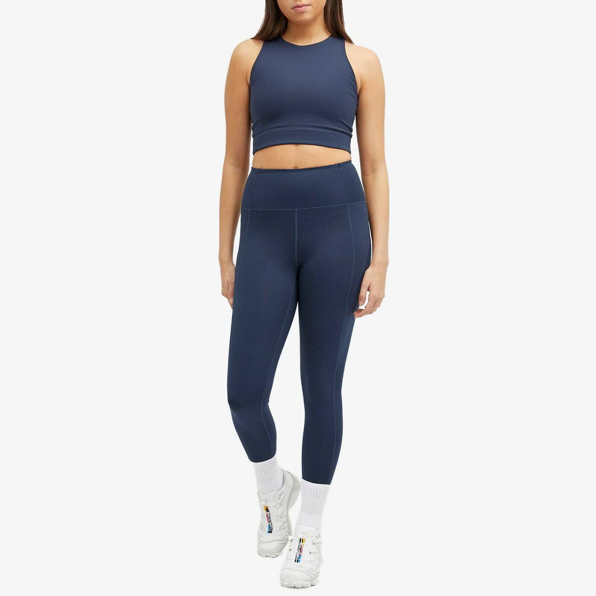 Girlfriend Collective Women's Compressive High-Rise 7/8 Leggings in Midnight