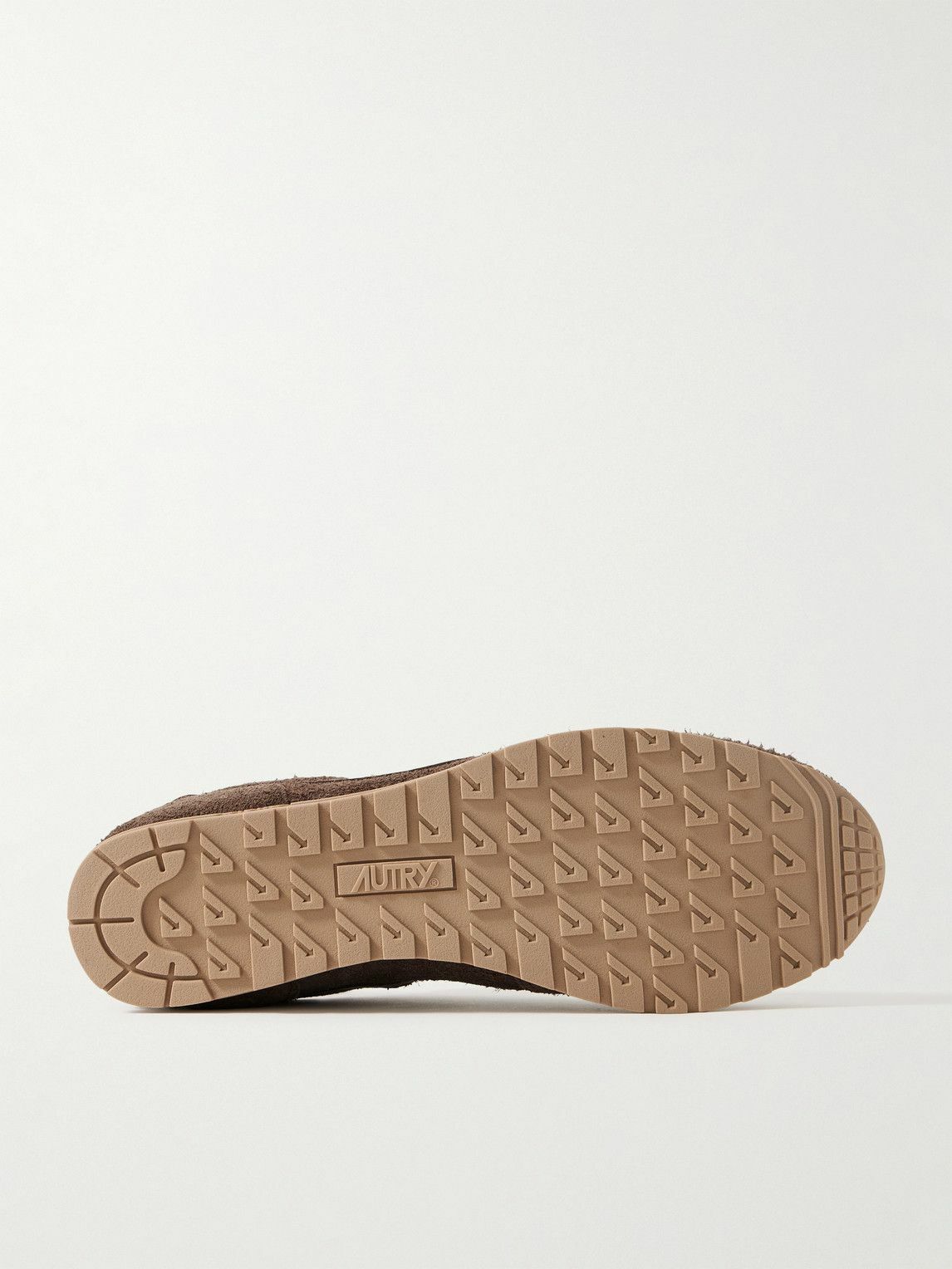 Autry - Windspin Low Leather-Trimmed Brushed-Suede Sneakers - Brown Autry