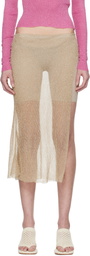 Isa Boulder Gold Wrap Midi Skirt