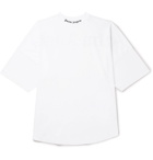 Palm Angels - Oversized Logo-Print Cotton-Jersey T-Shirt - White